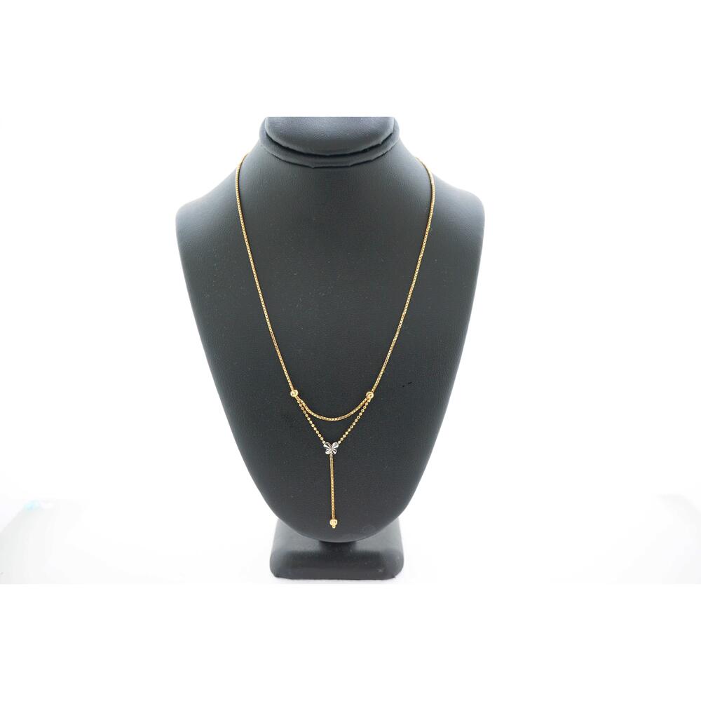 Multi-Tone Gold Estate Sale Chain Necklace Vintage Style 14k 17 Box